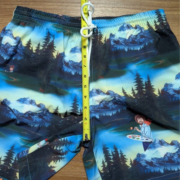 RSVLTS x Bob Ross Limited Edition Forest Print Swim Trunks Shorts Mens Sz Large - Picture 11 of 11